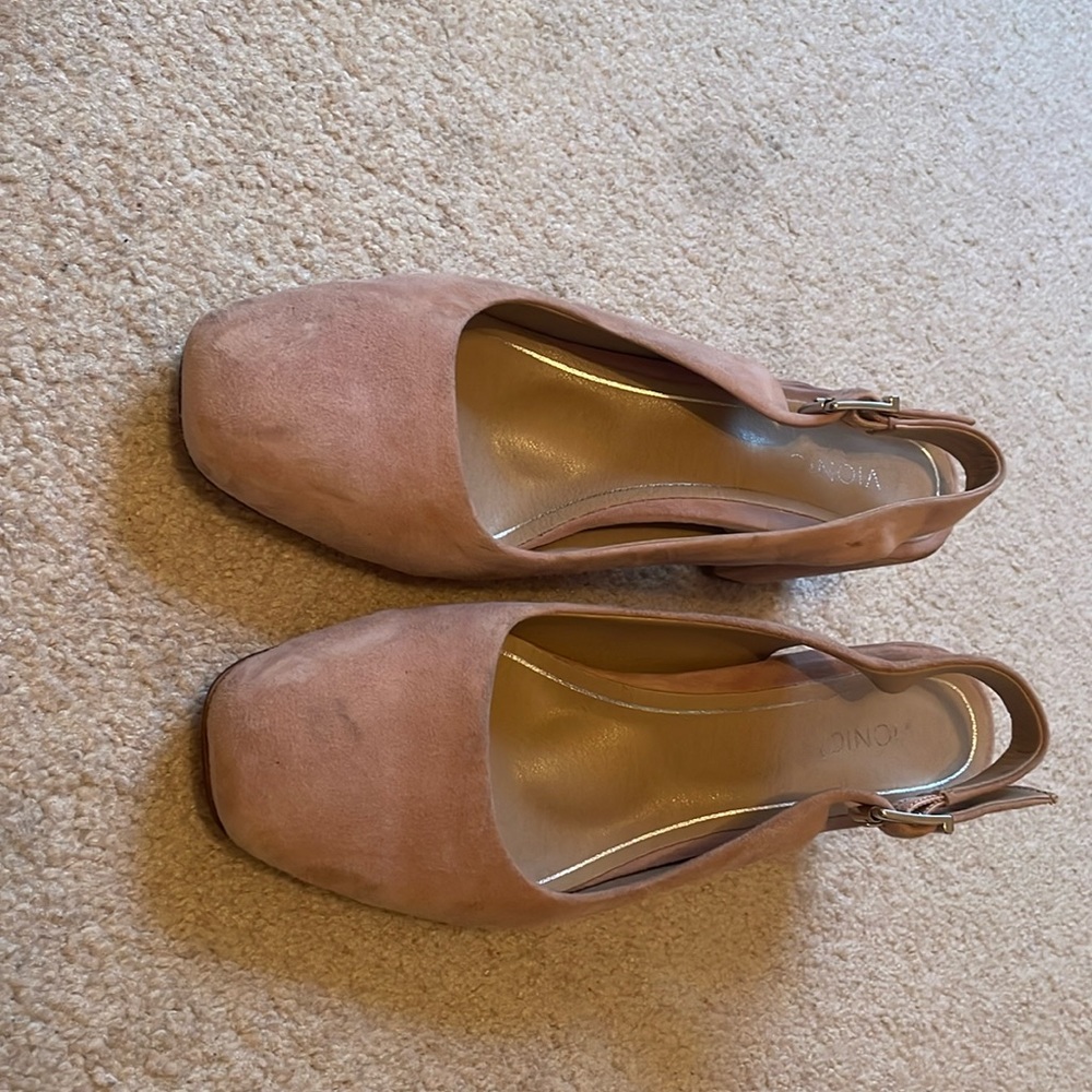 Vionic dusty pink sling backs